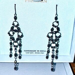 Black chandelier earrings